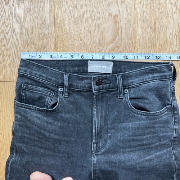 EVERLANE HIGH RISE SKINNY JEANS WASHED Black Denim -28 - Picture 14 of 17